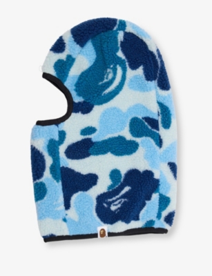 A BATHING APE: Camouflage brand-tab fleece balaclava