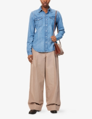 POLO RALPH LAUREN: Two-Buttoned-Pockets Long-Sleeves Denim Shirt