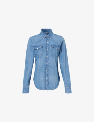 POLO RALPH LAUREN: Two-Buttoned-Pockets Long-Sleeves Denim Shirt