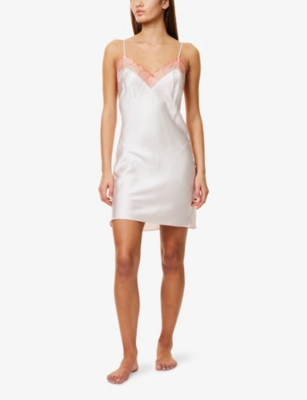 CHANTELLE: Legend Lace-Trim Satin Nightdress