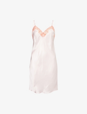 CHANTELLE: Legend Lace-Trim Satin Nightdress