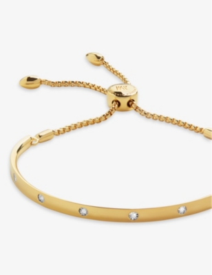 Monica Vinader Gold Fiji Gem Lab Grown Diamond Chain Bracelet Lab Grown Diamond In Yellow Gold