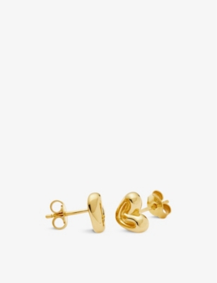 Missoma Womens Puffy Heart Mini 18ct Recycled Yellow Gold-plated Recycled-silver Earrings In Gold