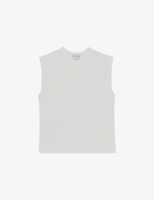 Shop Reiss Womens  X Les 100 Ciels Dylan Oversized Cotton-jersey Vest In White