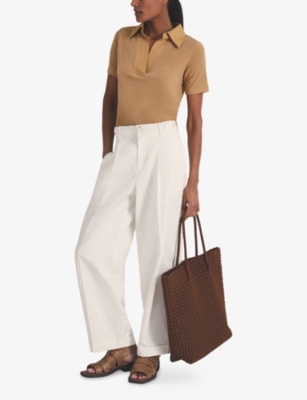 REISS: Reiss x Les 100 Ciels Wren V-Neck Lyocell-Blend Polo Shirt