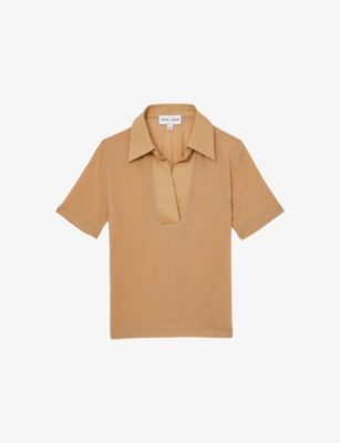 REISS: Reiss x Les 100 Ciels Wren V-Neck Lyocell-Blend Polo Shirt