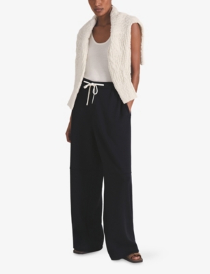 REISS: Reiss x Les 100 Ciels Lenny Wide-Leg Jersey Jogging Bottoms