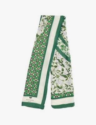 WEEKEND MAX MARA: Square graphic-pattern woven scarf