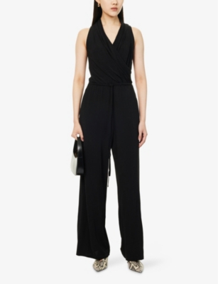 WEEKEND MAX MARA: Genzana Sleeveless Wide-Leg Stretch-Woven Jumpsuit