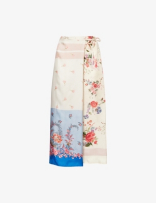 WEEKEND MAX MARA: Peggi Floral-Print Silk Midi Skirt