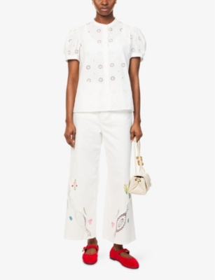 WEEKEND MAX MARA: Lord Embroidered Denim Trousers