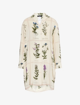 WEEKEND MAX MARA: Eccesso Floral-Print Crêpe de Chine Silk Mini Dress