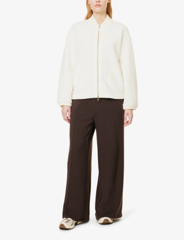 Willmont patch-pocket zipped fleece sweatshirt