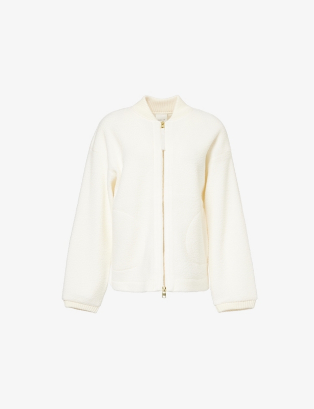 Willmont patch-pocket zipped fleece sweatshirt