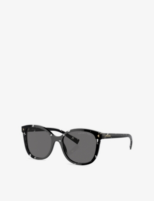 Prada Eyewear Square Frame Sunglasses In Black