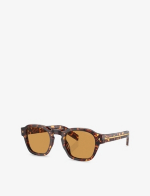 Prada Womens Pr A16s Phantos-frame Acetate Sunglasses Brown In Brown
