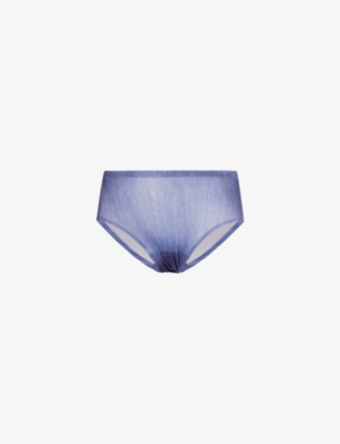 CHANTELLE WOMENS BLUE DENIM SOFT HIPSTER STRETCH-WOVEN BRIEFS 