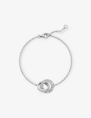 CARTIER: LOVE 18ct white-gold and 0.30ct diamond bracelet