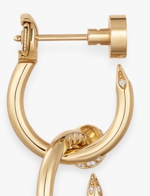 CARTIER: Juste un Clou 18ct yellow-gold and 0.38ct diamond earrings