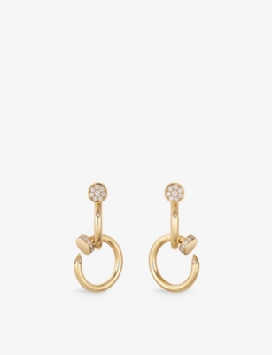 CARTIER: Juste un Clou 18ct yellow-gold and 0.38ct diamond earrings