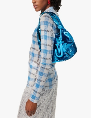 JW ANDERSON: Sequin-embellished mini plastic-blend bag