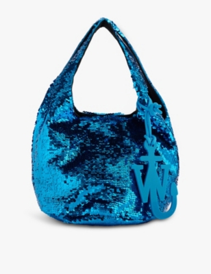 JW ANDERSON: Sequin-embellished mini plastic-blend bag