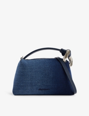 JW ANDERSON: The Corner Denim Top-Handle Bag
