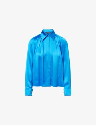 MAX MARA ELEGANTE: Salice Long-Sleeve Silk Shirt