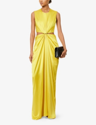 MAX MARA ELEGANTE: Panaro Hourglass Silk-Satin Gown