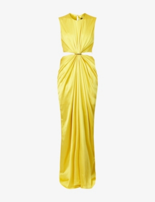 MAX MARA ELEGANTE: Panaro Hourglass Silk-Satin Gown