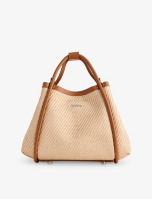MAX MARA: Summer Marine XS Woven Tote Bag
