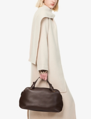 Neous Womens Dark Chocolate Aries Leather Top-handle Bag In Dark Chocolate