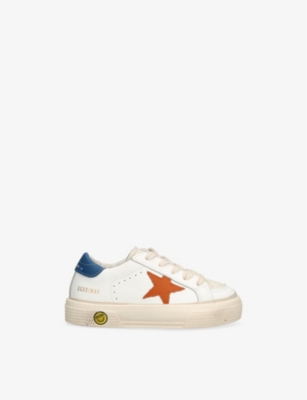 GOLDEN GOOSE: Kids' May Leather Low-Top Trainers