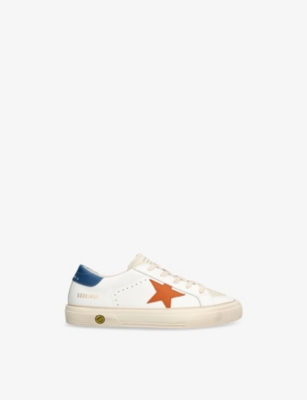 GOLDEN GOOSE: Kids' May Leather Low-Top Trainers