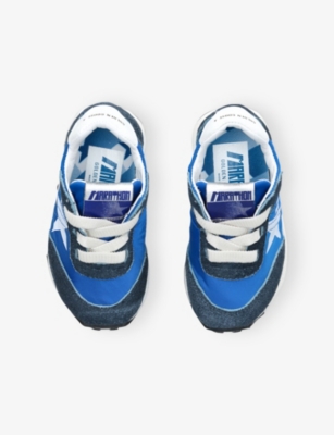 GOLDEN GOOSE: Kids' Running Marathon Suede And Mesh Low-Top Trainers