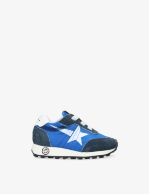 GOLDEN GOOSE: Kids' Running Marathon Suede And Mesh Low-Top Trainers