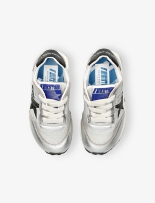 GOLDEN GOOSE: Kids' Marathon Leather and Nylon Low-Top Trainers