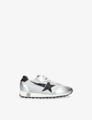 GOLDEN GOOSE: Kids' Running Marathon Leather Low-Top Trainers