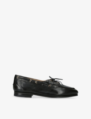 BALLY: Plume Leather Boat Shoes