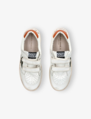 Golden Goose Boys Peach Kids Ballstar Glitter-embellished Leather Low-top Trainers 6 Months-5 Years In White/comb