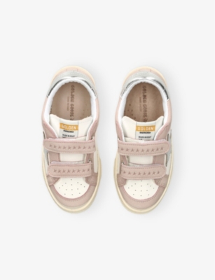 GOLDEN GOOSE PALE PINK KIDS' MAY LEATHER LOW-TOP TRAINERS EUR 23 /6.5 UK