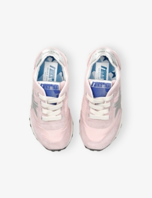 GOLDEN GOOSE: Kids' Marathon Suede and Nylon Low-Top Trainers