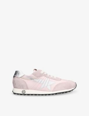 GOLDEN GOOSE: Kids' Marathon Suede and Nylon Low-Top Trainers