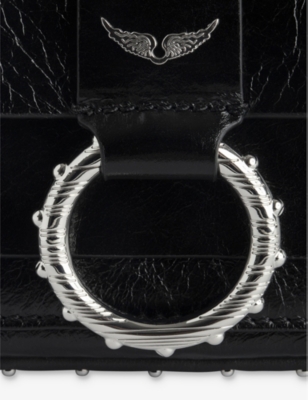 ZADIG & VOLTAIRE WOMENS BLACK KATE BRANDED LEATHER WALLET BAG