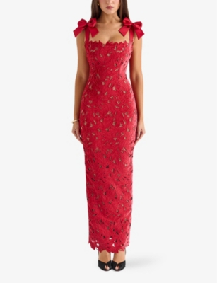 Tiff Velvet Lace Maxi Dress