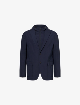 CORNELIANI: Insert-Bib Single-Breasted Wool-Blend Sports Blazer