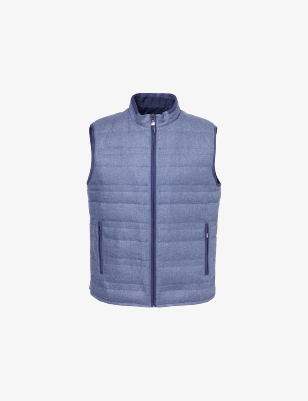 Funnel-Neck Silk and Wool-Blend Gilet