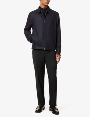 CORNELIANI: Spread-Collar Regular-Fit Silk Jacket