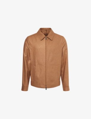 CORNELIANI: Spread-Collar Regular-Fit Silk Jacket