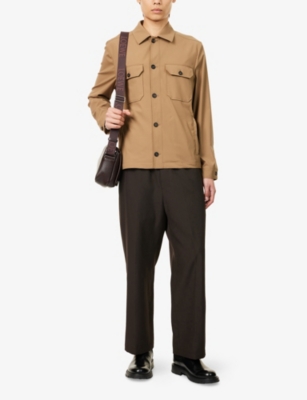 CORNELIANI: Patch-Pocket Wool-Blend Overshirt